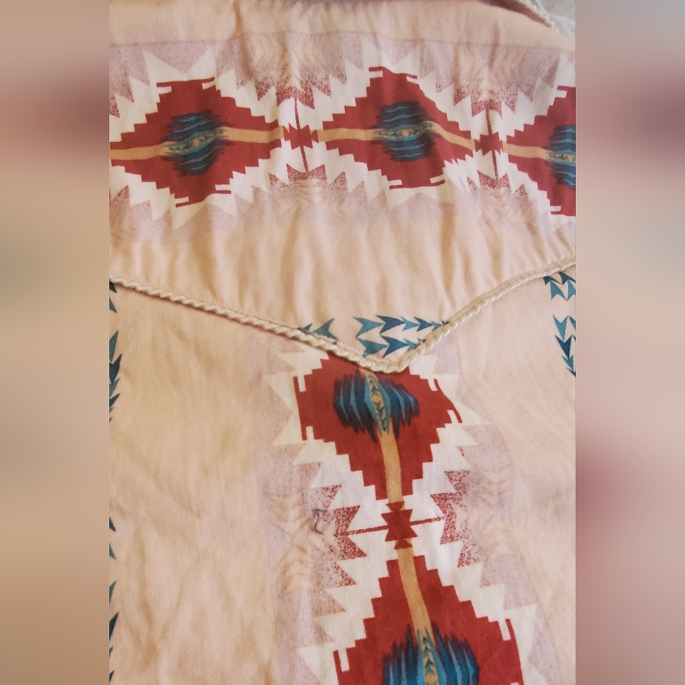 Women's Vintage Western Panhandle Slim Fringe Shirt Southwest Small - Picture 8 of 12